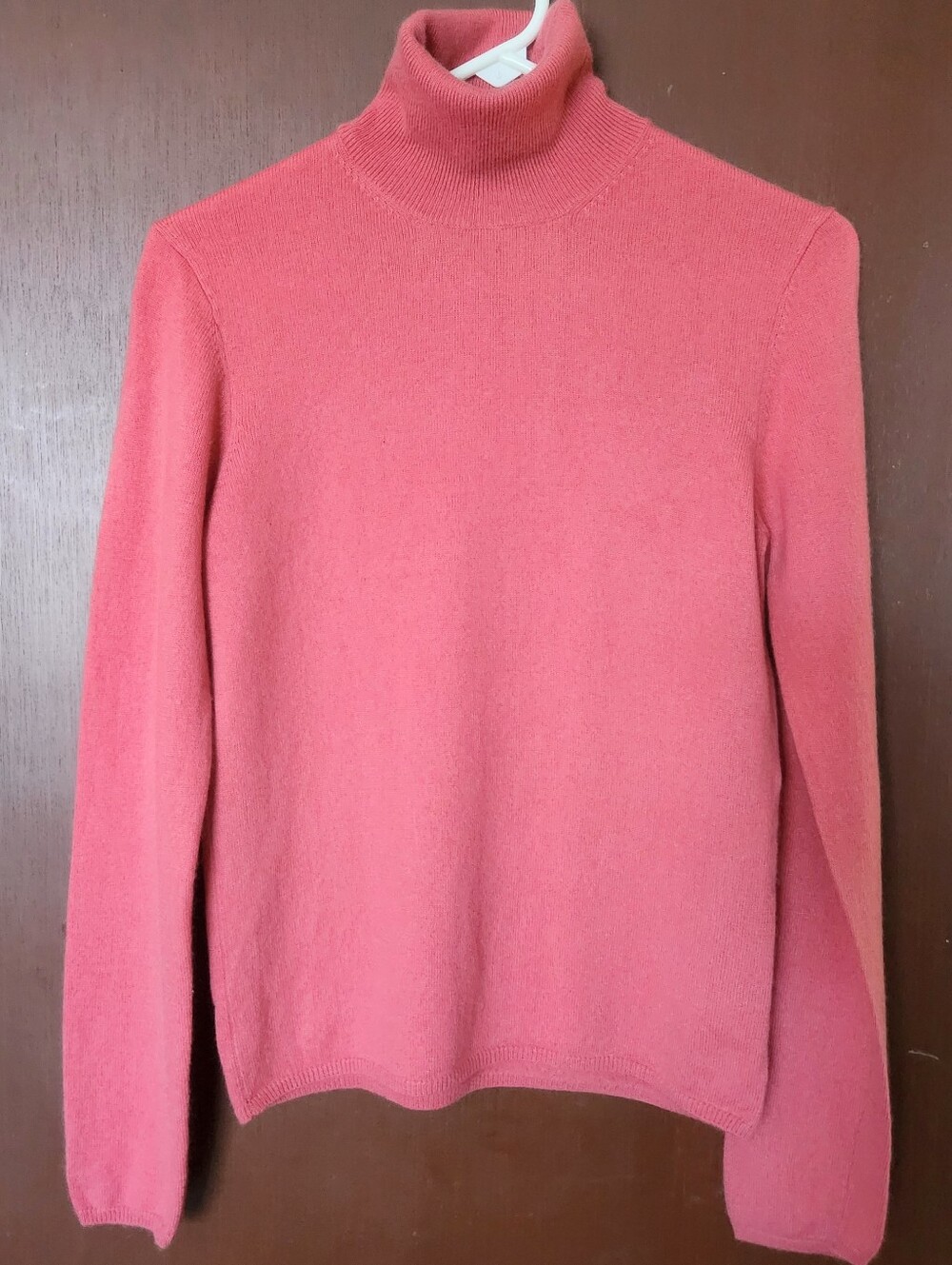 Vintage Rose Pink Cashmere Turtleneck Sweater